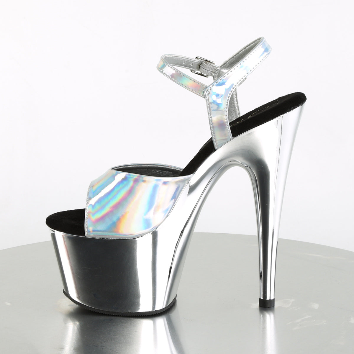 Pleaser Damen Sandalen ADORE-709HGCH SLV Hologram / SLV Chrome