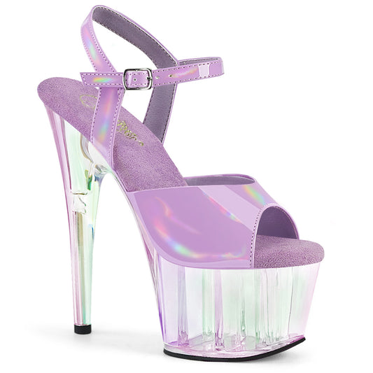 Pleaser Women's Platform Shoes ADORE-709HT Lavender Holo/Holo Tinted