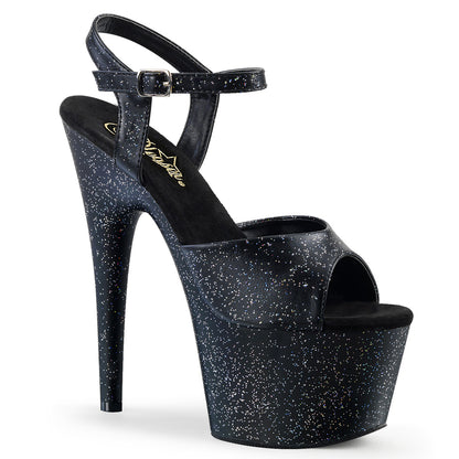 Pleaser Womens Sandals ADORE-709MMG Blk Faux Leather/Blk Matte