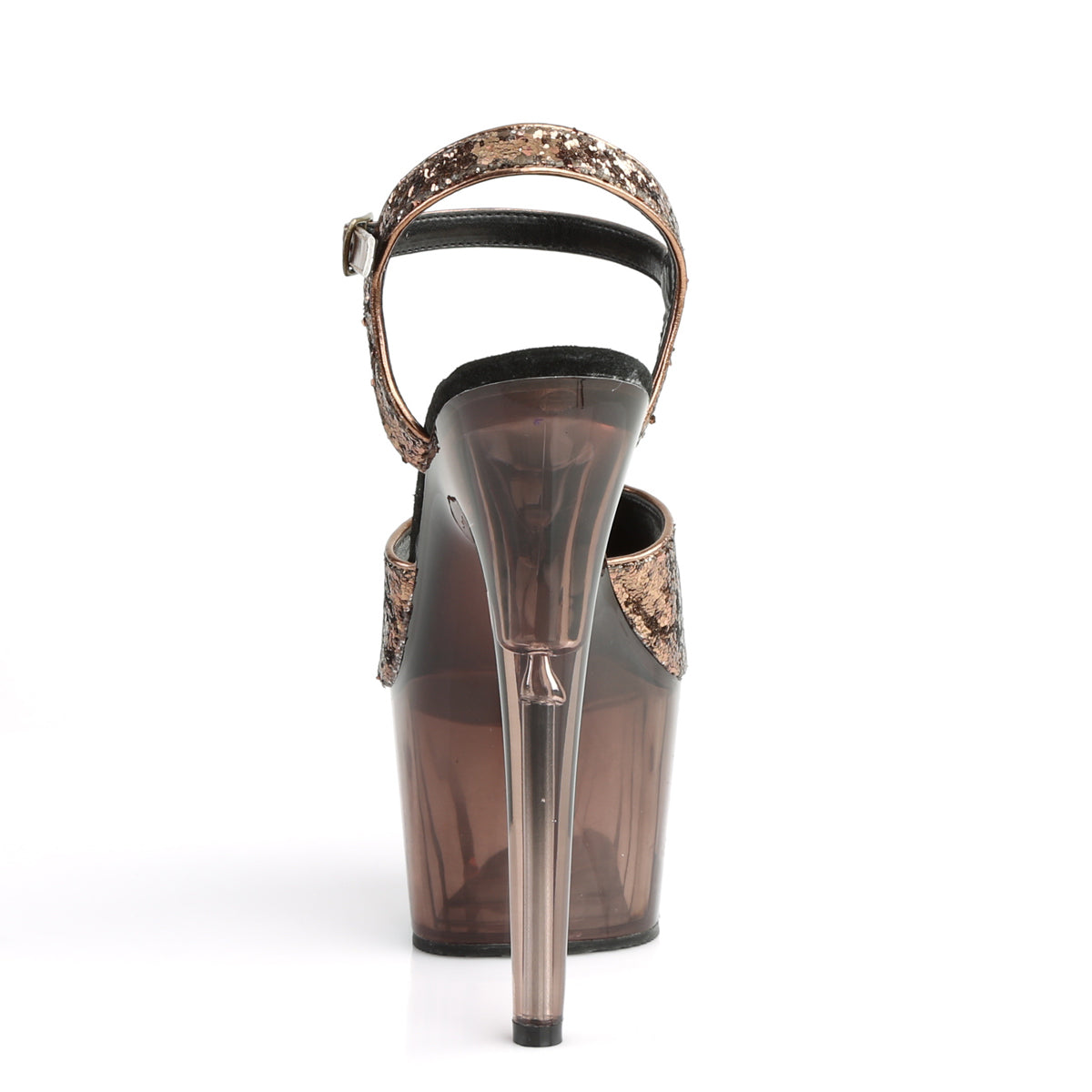 Pleaser Damen Sandalen ADORE-710GT Bronzeglitter / Bronze getönt