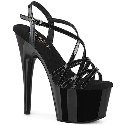 Pleaser Women's Platform Shoes ADORE-713 Blk Pat/Blk