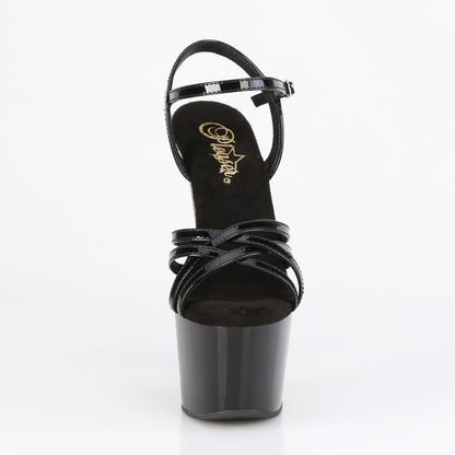 Pleaser Women's Platform Shoes ADORE-717 Blk Pat/Blk