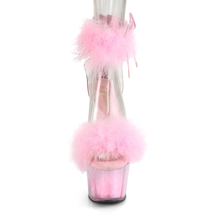 Pleaser Damen Sandalen ADORE-724f CLR-B. Rosa Fell / b. Rosa-Fur