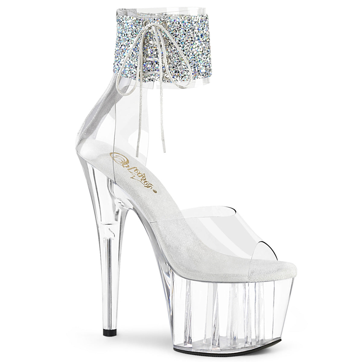 Pleaser Damen Sandalen ADORE-724RS-02 CLR-SLV RS / CLR