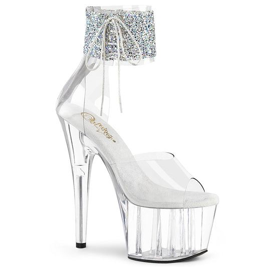 Pleaser Damen Sandalen ADORE-724RS-02 CLR-SLV RS / CLR