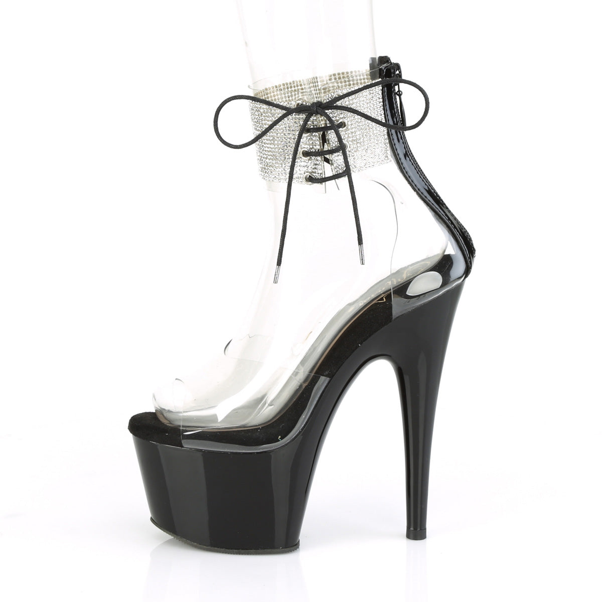 Pleaser Womens Sandals ADORE-724RS Clr/Blk