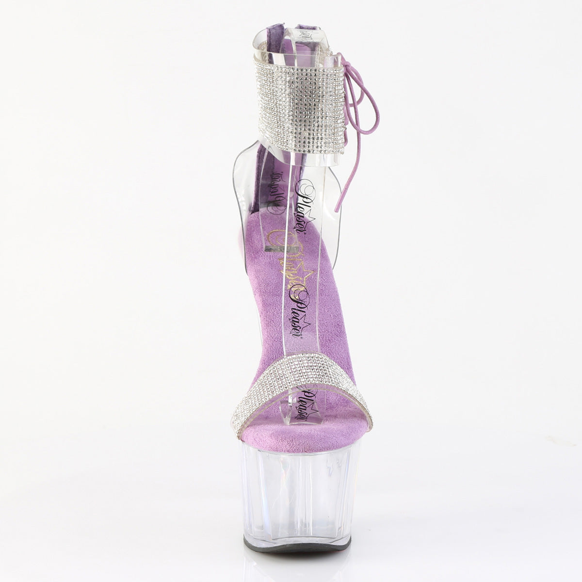 Pleaser Women's Platform Shoes ADORE-727RS Clr-Lavender/Clr
