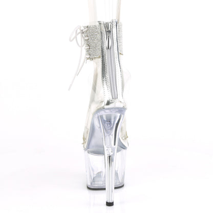 Pleaser Damen Sandalen ADORE-727RS CLR-SLV / CLR