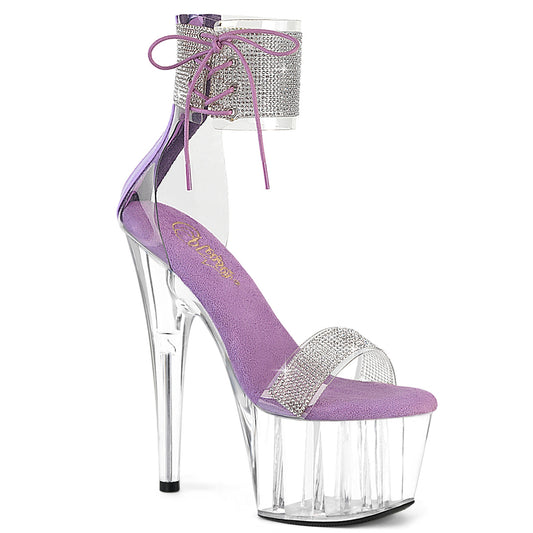 Pleaser Women's Platform Shoes ADORE-727RS Clr-Lavender/Clr