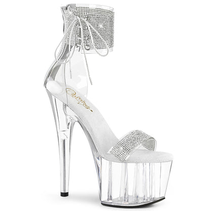 Pleaser Damen Sandalen ADORE-727RS CLR-SLV / CLR