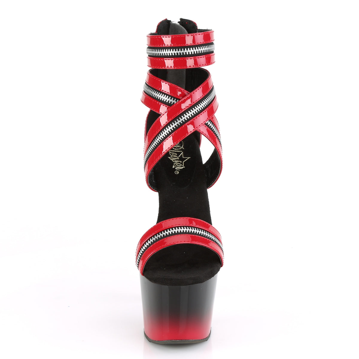 Pleaser Damen Sandalen ADORE-766 rot pat / black-rot