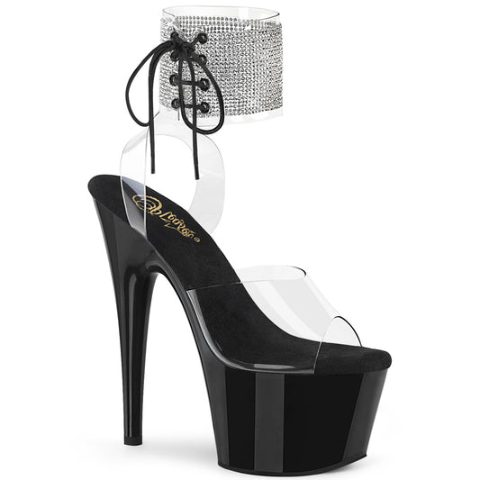 Pleaser Womens Sandals ADORE-791-2RS Clr/Blk