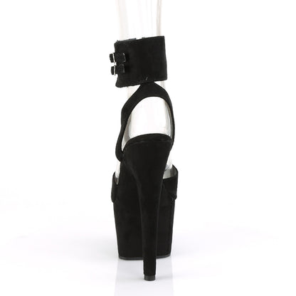 Pleaser Damen Sandalen ADORE-791fs BLK Faux Wildleder / BLK Faux Wildleder