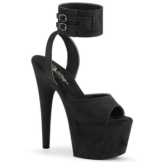 Pleaser Damen Sandalen ADORE-791fs BLK Faux Wildleder / BLK Faux Wildleder