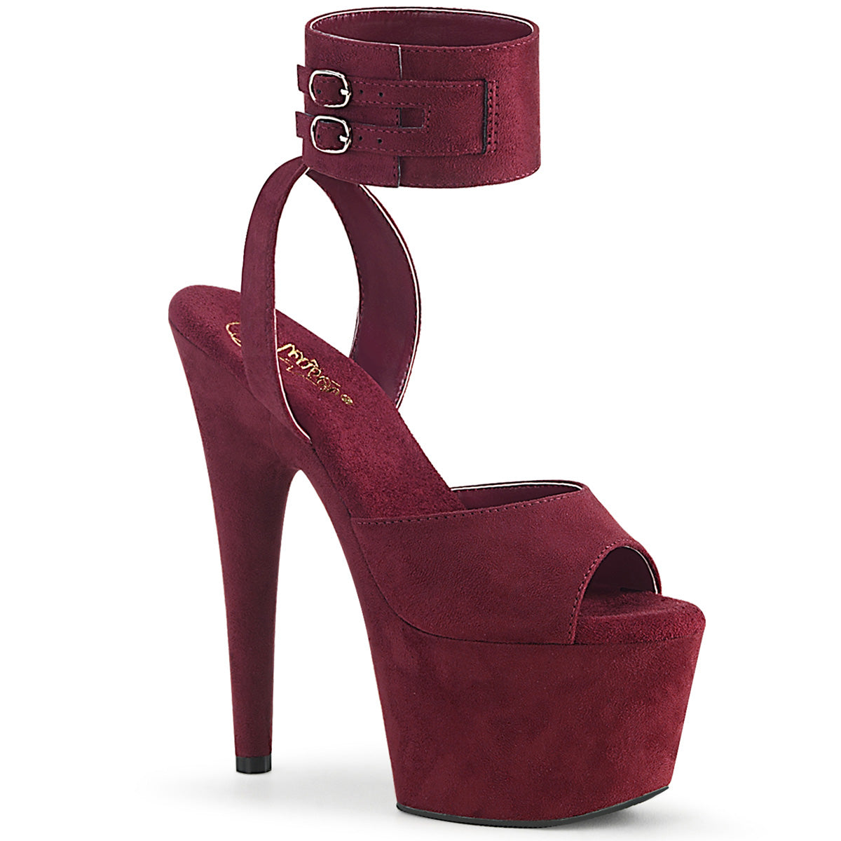 Pleaser Damen Sandalen ADORE-791FS Burgund Faux Wildleder / Burgund Faux Wildleder