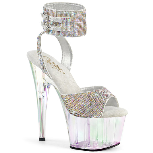 Pleaser Women's Platform Shoes ADORE-791HTRS Slv AB RS-TPU/Holo Tinted