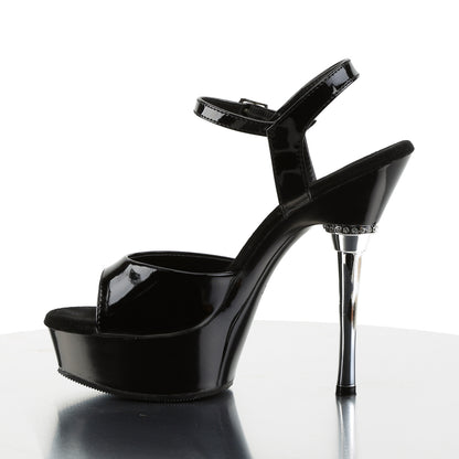 Pleaser Womens Sandals ALLURE-609 Blk Pat/Blk