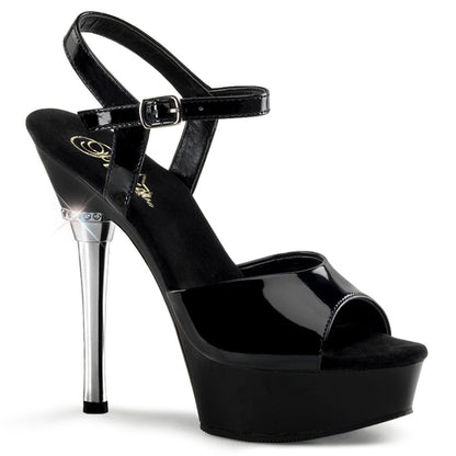 Pleaser Womens Sandals ALLURE-609 Blk Pat/Blk