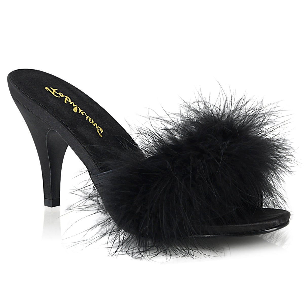 Fabulicious Womens Sandals AMOUR-03 Blk Pu-Fur