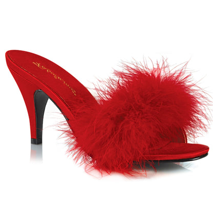 Fabulicious Womens Sandals AMOUR-03 Red Pu-Fur