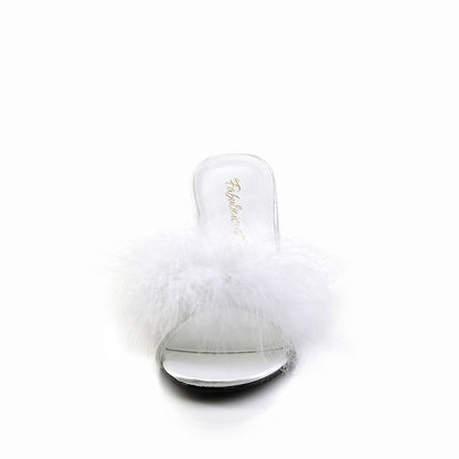 Fabulicious Womens Sandals AMOUR-03 Wht Pu-Fur