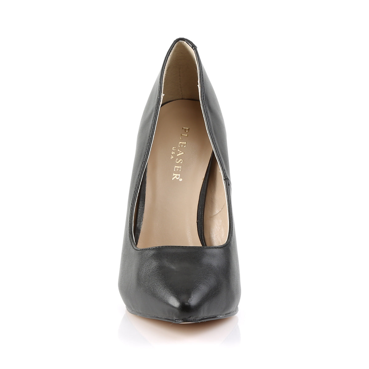 Pleaser Womens Pumps AMUSE-20 Blk Faux Leather