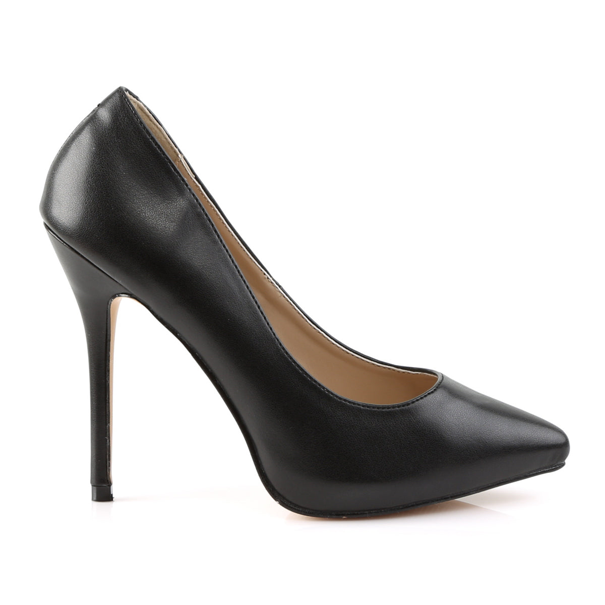 Pleaser Womens Pumps AMUSE-20 Blk Faux Leather