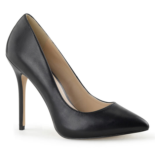 Pleaser Womens Pumps AMUSE-20 Blk Faux Leather