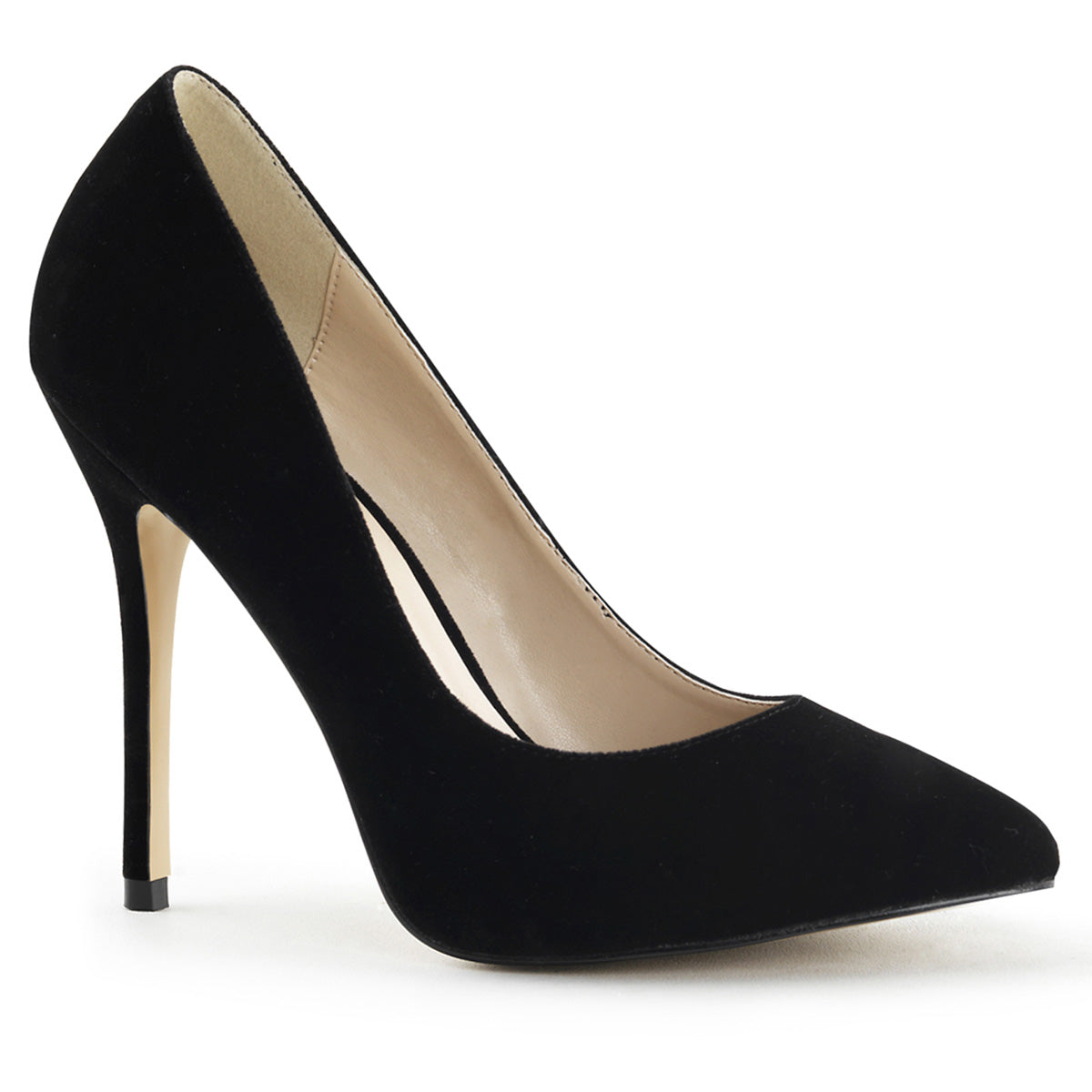 Pleaser Frauenpumpen AMUSE-20 BLK Velvet.