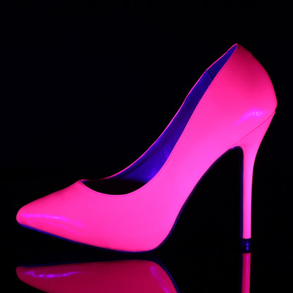 Pleaser Womens Pumps AMUSE-20 Neon Fuchsia Pat