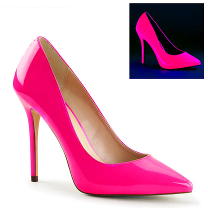 Pleaser Womens Pumps AMUSE-20 Neon Fuchsia Pat