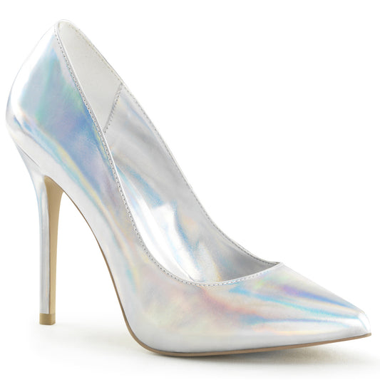 Pleaser Womens Pumps AMUSE-20 Slv Hologram Pu