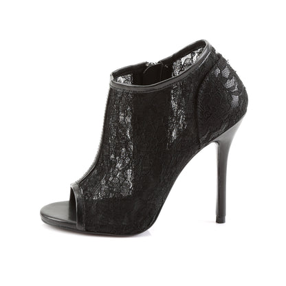Fabulicious Womens Sandals AMUSE-56 Blk Lace-Mesh
