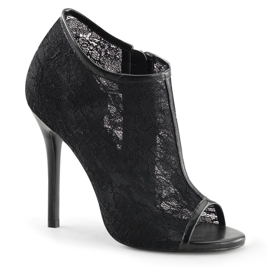 Fabulicious Womens Sandals AMUSE-56 Blk Lace-Mesh