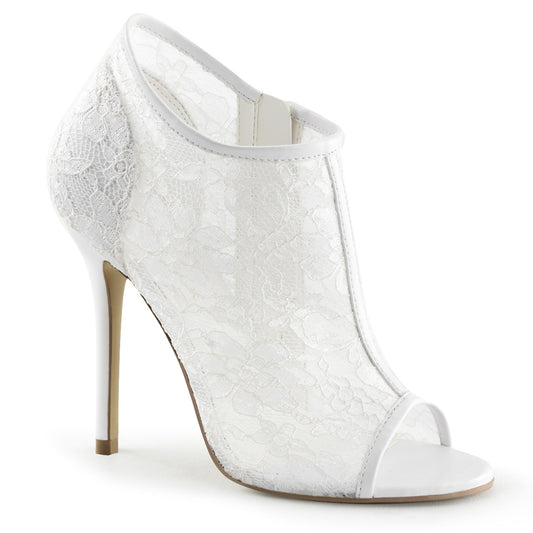 Fabulicious Womens Sandals AMUSE-56 Ivory Lace-Mesh