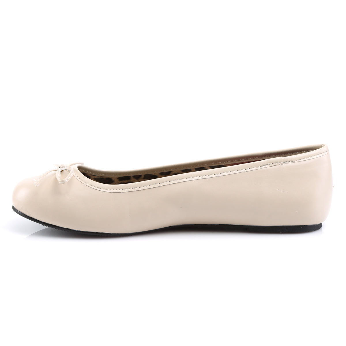 Pleaser Pink Label Womens Pumps ANNA-01 Cream Faux Leather
