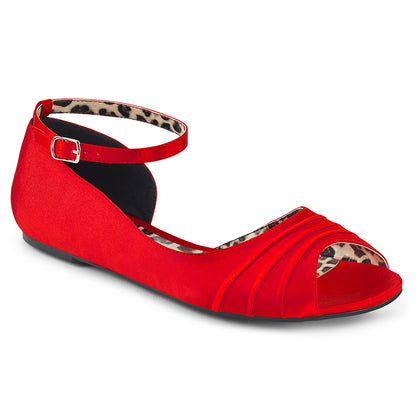 Pleaser Pink Label Womens Pumps ANNA-03 Red Satin