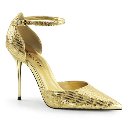 Pleaser Frauenpumpen APPEAL-21 Gold gewebt GLTR