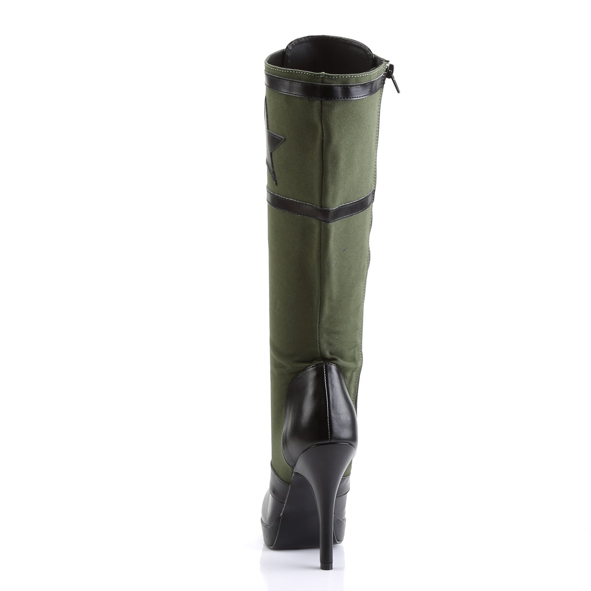 Funtasma Womens Boots. ARENA-2022 BLK PU-Army Green Canvas