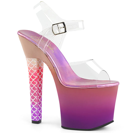 Pleaser Damen Sandalen ARIEL-708ombre clr / pink-lila ombre