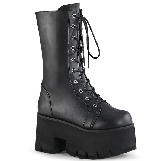 DemoniaCult Frauenstiefel ASHES-105 BLK Vegan Leder