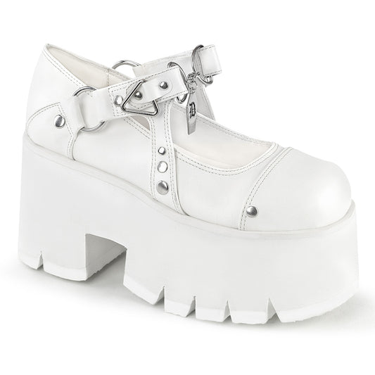 DemoniaCult  Pumps ASHES-33 wht veganes Leder