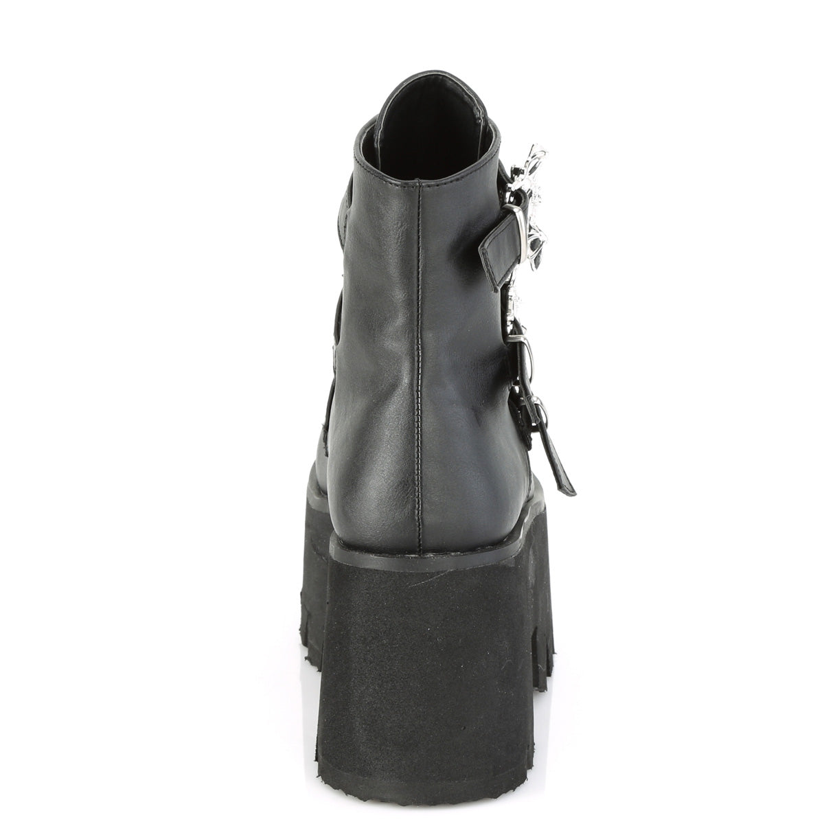DemoniaCult Damenknöchelstiefel ASHES-55 BLK Vegan Leder
