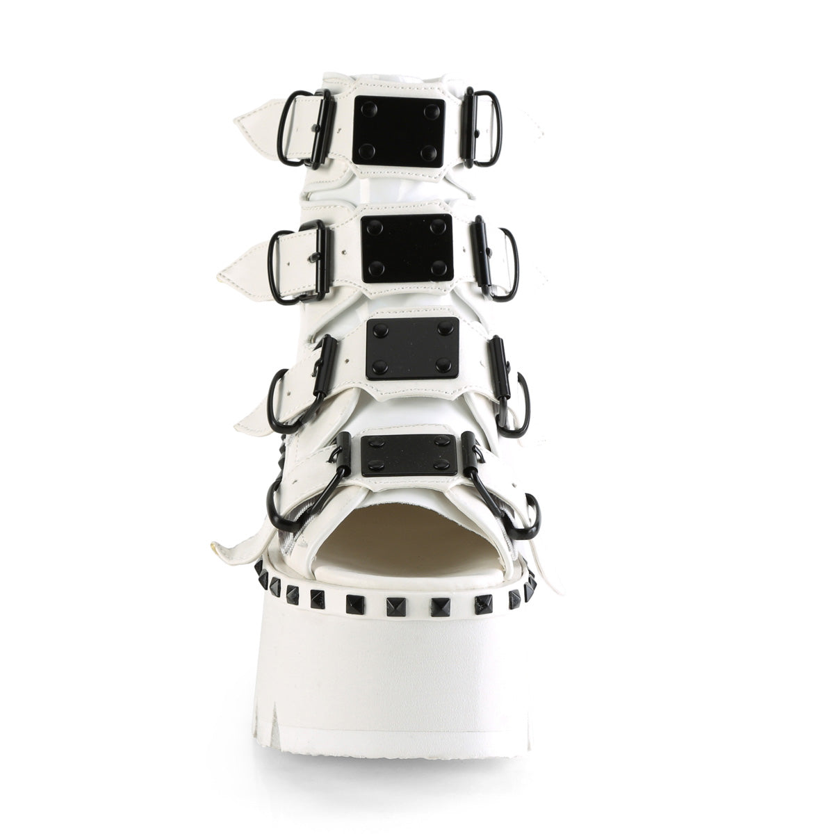 DemoniaCult Frauen Sandalen ASHES-70 wht veganes Leder