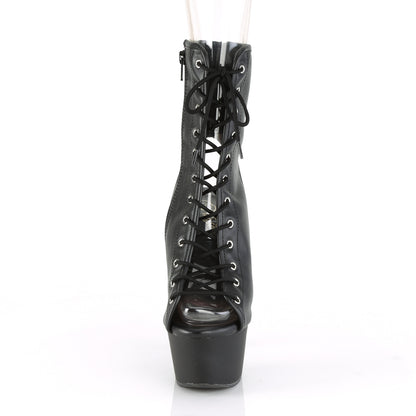 Pleaser Damen Knöchelstiefel ASPIRE-1016 BLK Faux Leder / BLK Matte