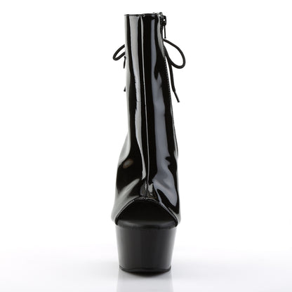 Pleaser Womens Ankle Boots ASPIRE-1018 Blk Pat/Blk