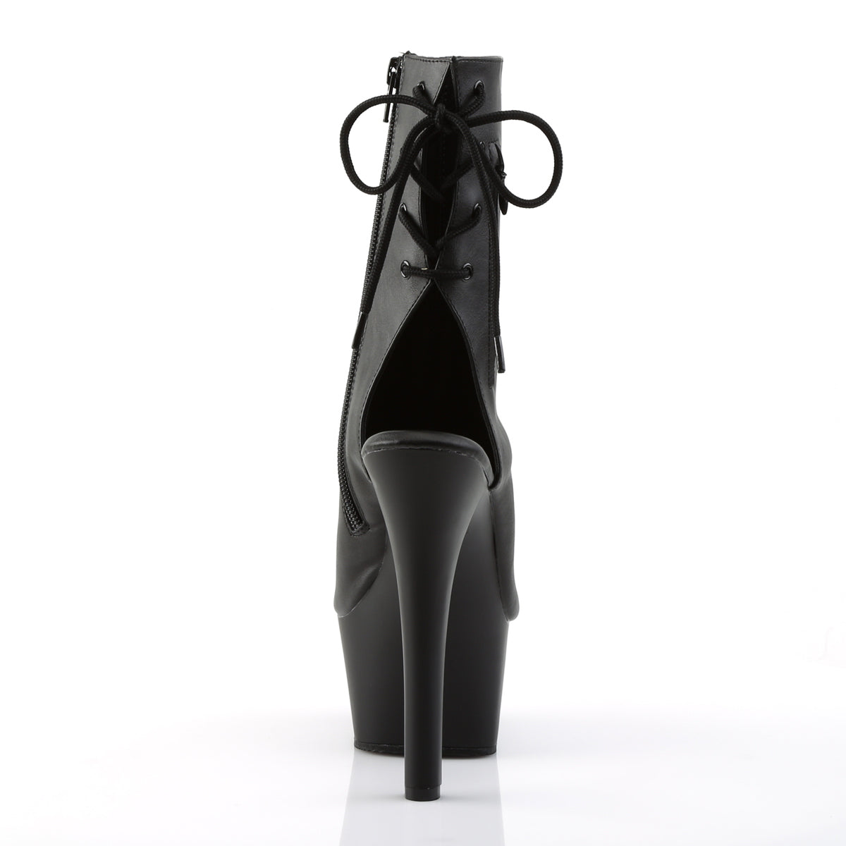 Pleaser Damen Knöchelstiefel ASPIRE-1018 BLK Faux Leder / BLK Matte