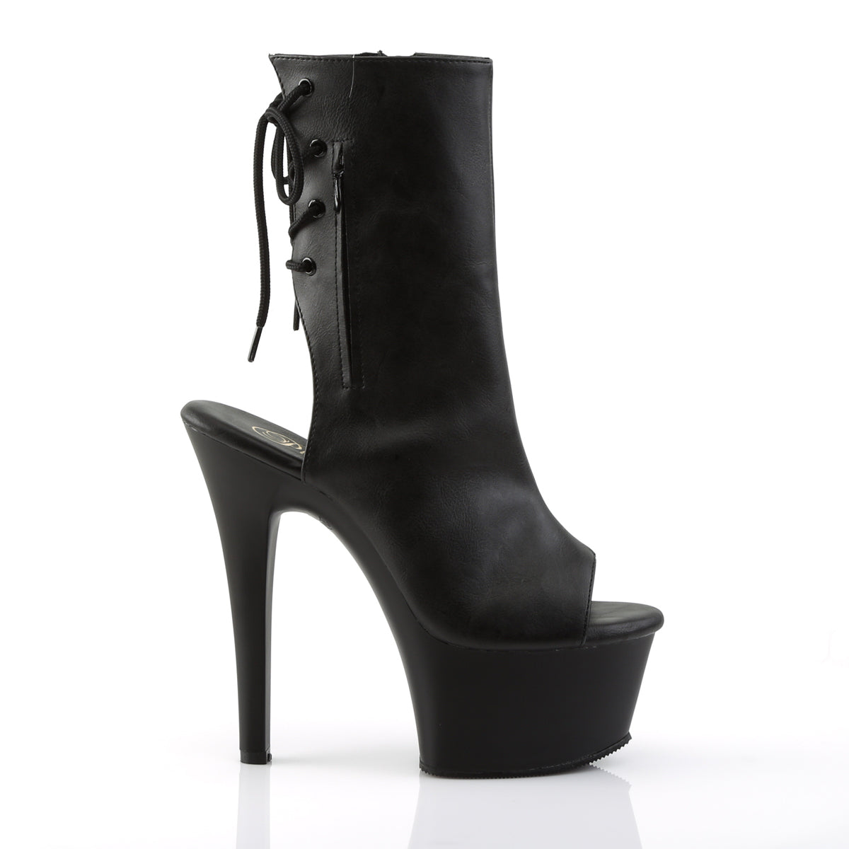 Pleaser Damen Knöchelstiefel ASPIRE-1018 BLK Faux Leder / BLK Matte