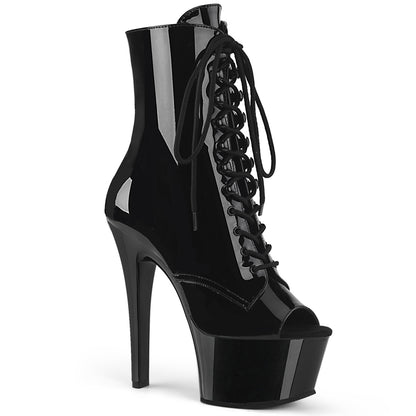 Pleaser Damen Knöchelstiefel ASPIRE-1021 BLK Pat / BLK