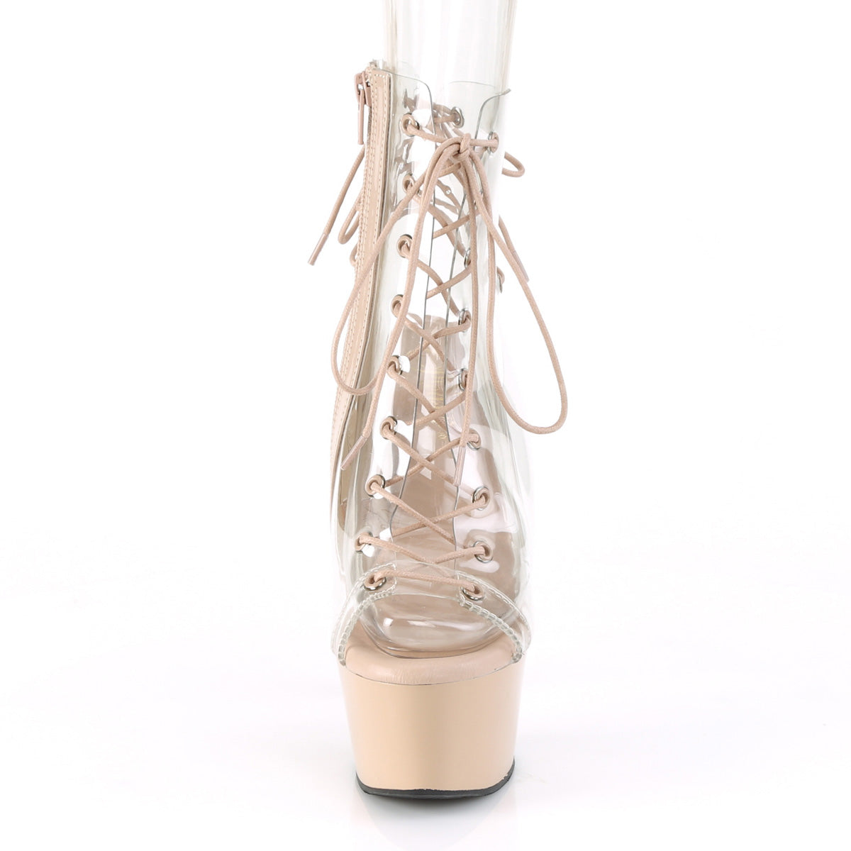 Pleaser Damen Knöchelstiefel ASPIRE-600-30 CLR / NUDE